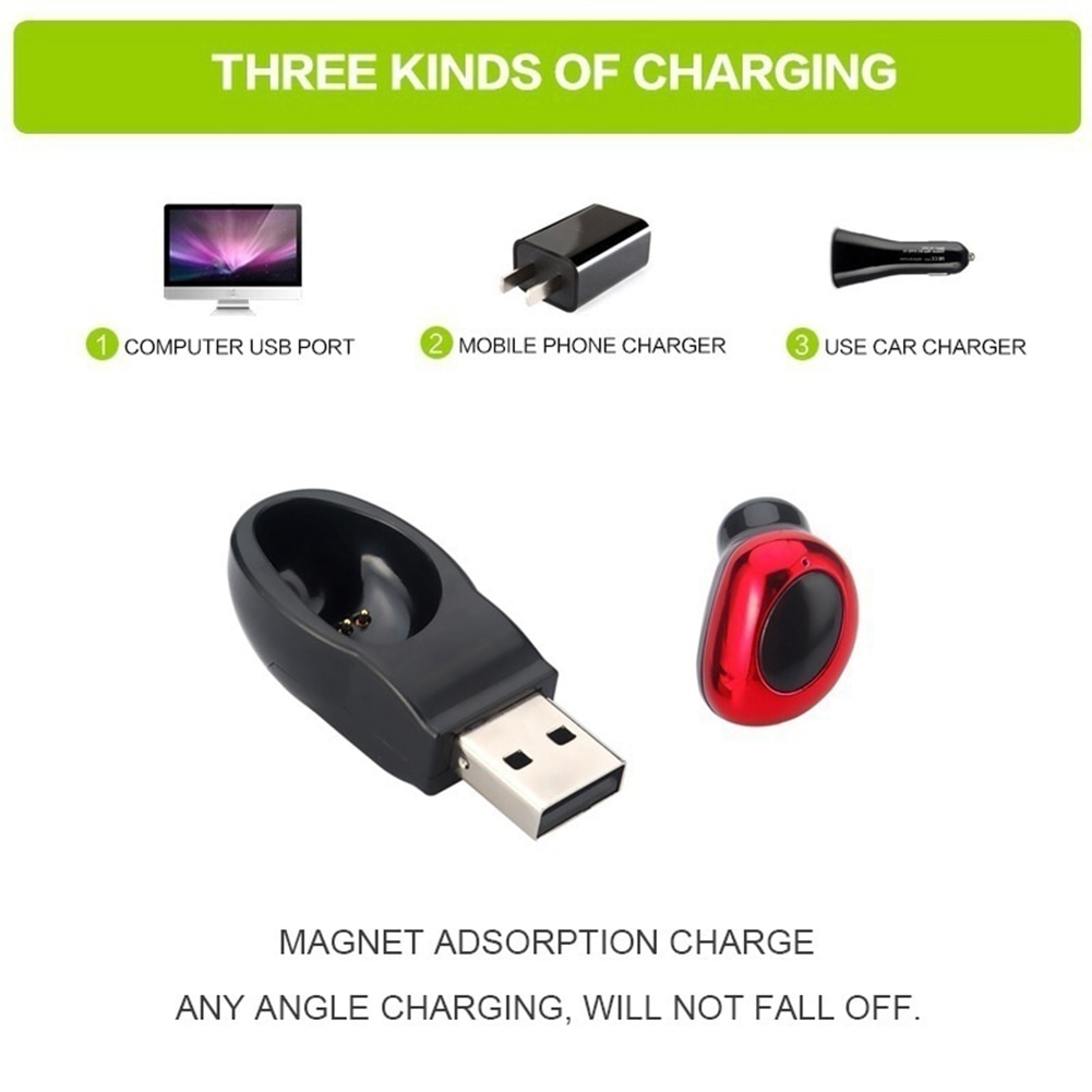 Mini vattentät bluetooth hörlurar in-ear osynliga affärsbil trådlösa hörlurar med magnet usb laddare för smarta telefoner