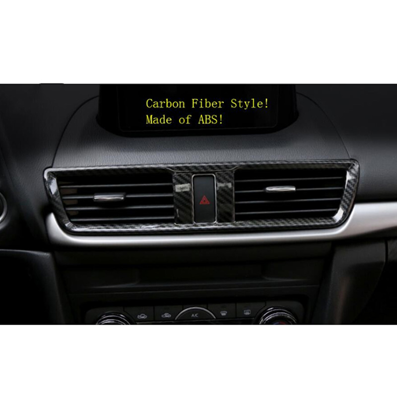 Voor mazda 3 axela sedan hatchback abs accessoires interieur midden airconditioning airco uitlaat afdekking bekleding