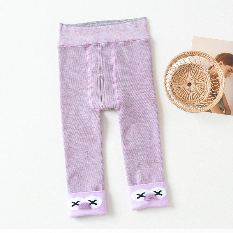 0 a 2 Anni di Autunno di Inverno Del Bambino Della Ragazza Delle Ghette Fodera In Pile di Spessore Leggings Caldo Per I Più Piccoli A Doppio Ago Neonati Del Bambino pantaloni: Colore rosa / 12 to 24M