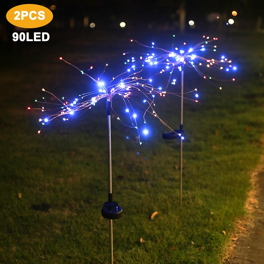 Solar Pendant Light Outdoor Indoor Hanging Solar Powered Shed Lights Waterproof Decoration Lamp For Barn Farm Garden Yard Patio: 90 LED Multicolor