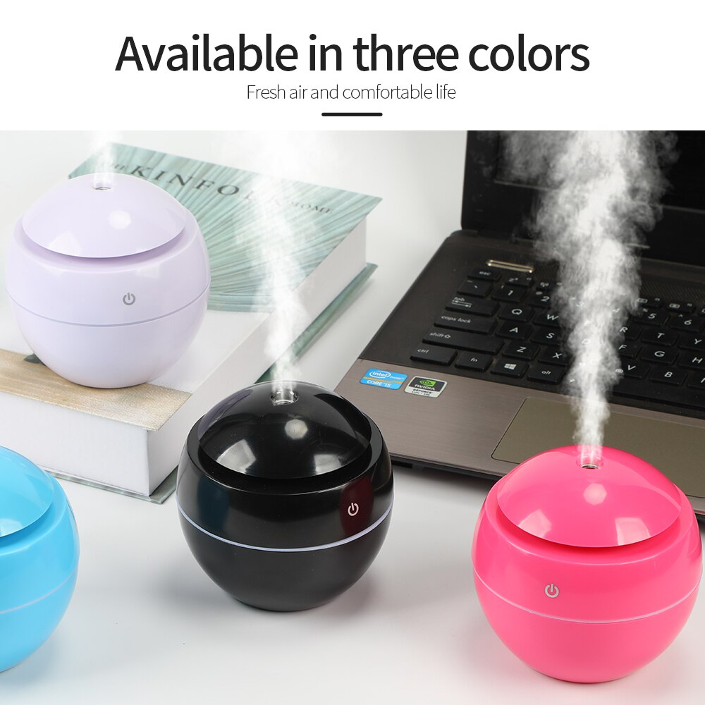 130ML Min Aromatherapy diffuser Humidifier USB Aroma Essential Oil Diffuser Ultrasonic Air Home Humidifier Mini Mist Maker Quiet