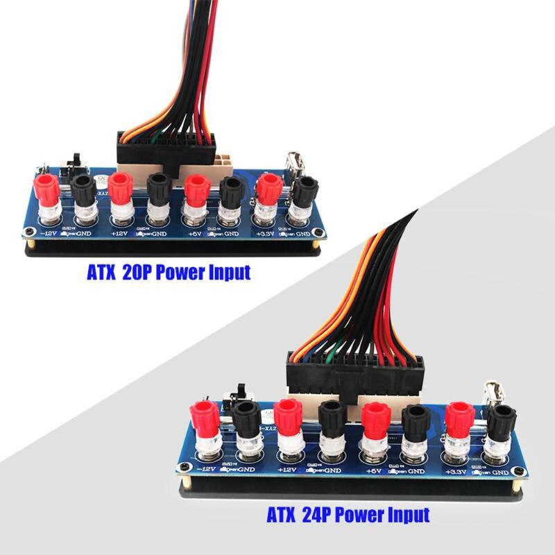 Circuito elettrico 20/24 Spille s Atx Da Banco di Alimentazione Del Computer di Alimentazione 24 Spille Atx Bordo di Sblocco Modulo Dc Spina Connettore Con usb 5V Por