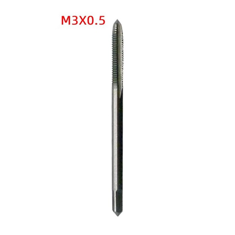 Hss Steel Spiral Point Straight Fluted Machine Screw Tap M3 M4 M5 M6 M8 Hand Screw Thread Hand Tap Drill Set Metric Plug: 2pcs M3X0.5