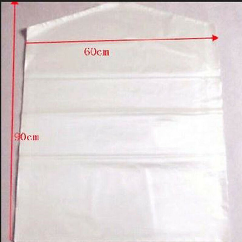 Fundas para cubrir trajes y vestidos de plástico transparente, colgador de ropa a prueba de polvo, Protector de almacenamiento, 90x60cm, 20 Uds.