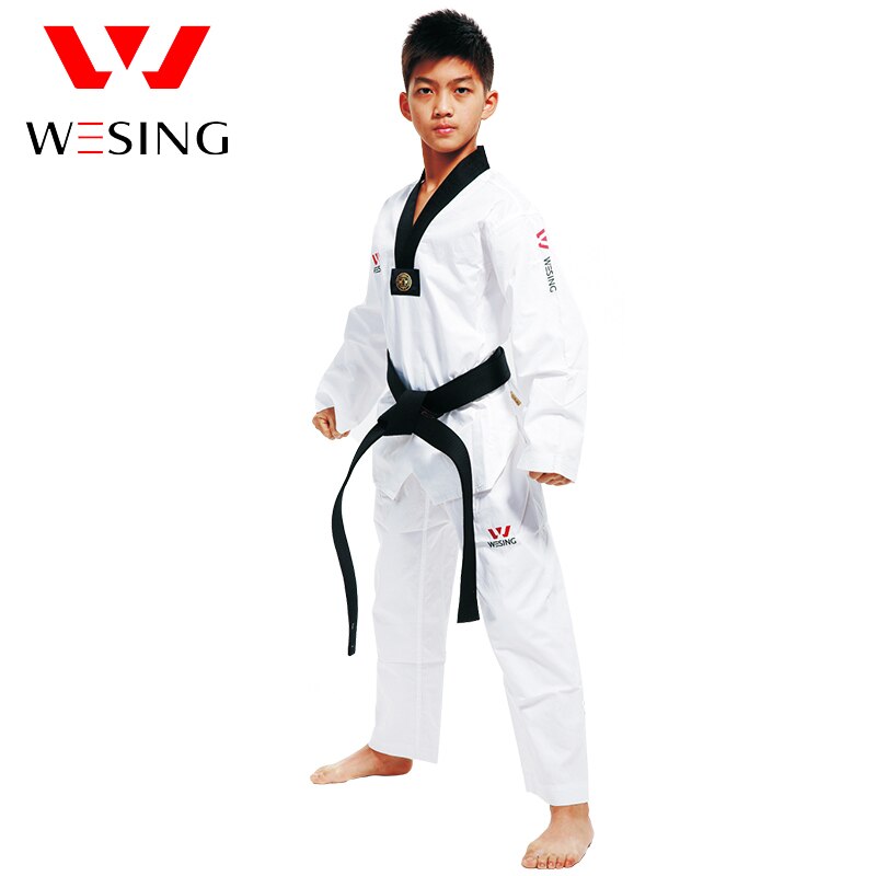 Westing-uniforme de Taekwondo transpirable para hombres y mujeres, traje de Taekwondo, entrenamiento, competición, Taekwondo, talla grande 4XL