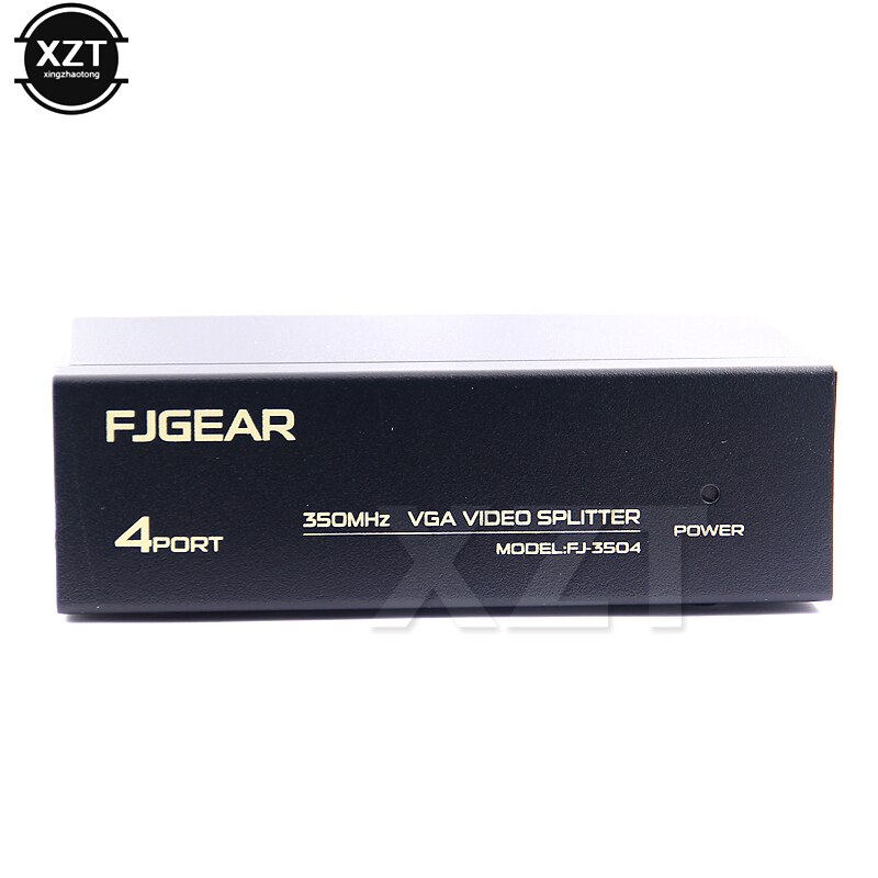 1PCS 4 Port VGA Splitter HD VGA Video sharing 1-in-4-out 350MHZ 15HDF 60M high frequency 2048 * 1536 power supply