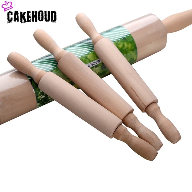 Cakehoud kök matlagningsverktyg klassiska träkavel baka kakor pizzanudlar barn mini bakrulle