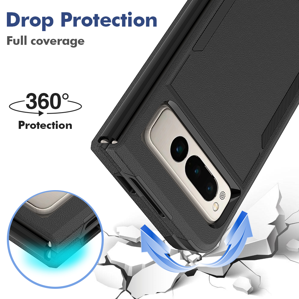 for Google Pixel Fold Case Luxury Cute Armor Shockproof Soft Silicone Edges Hard Bussiness Phone Cover GooglePixelFold G9FPL