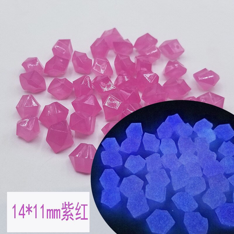 Resin Luminous Cobblestone Artificial Garden GravelG Luminous Stone Potted Fish Tank Decoration Walkway Garden Decor: Purple