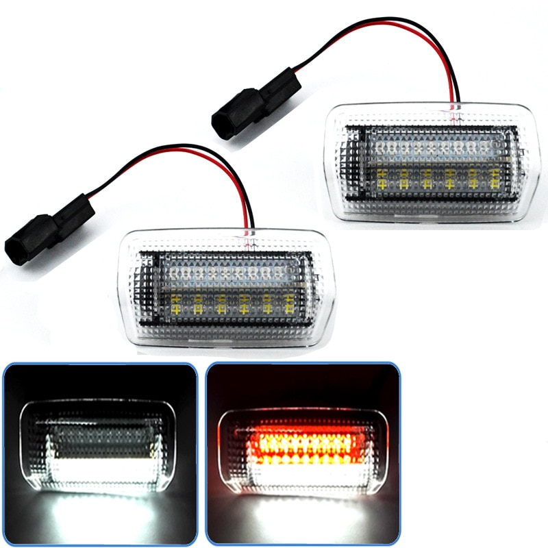 2x Dubbele kleur LED deur licht waarschuwing licht voor Toyota en lexus auto Wish/Prius Alphard/Camry /Crown/Estima/Isis