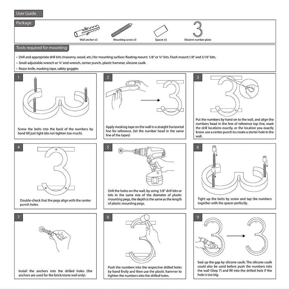 5,6 inch appartement deurnummers waterdicht zinklegering straat brievenbus huisadresborden zwart modern huis drijvende plaat cijfer