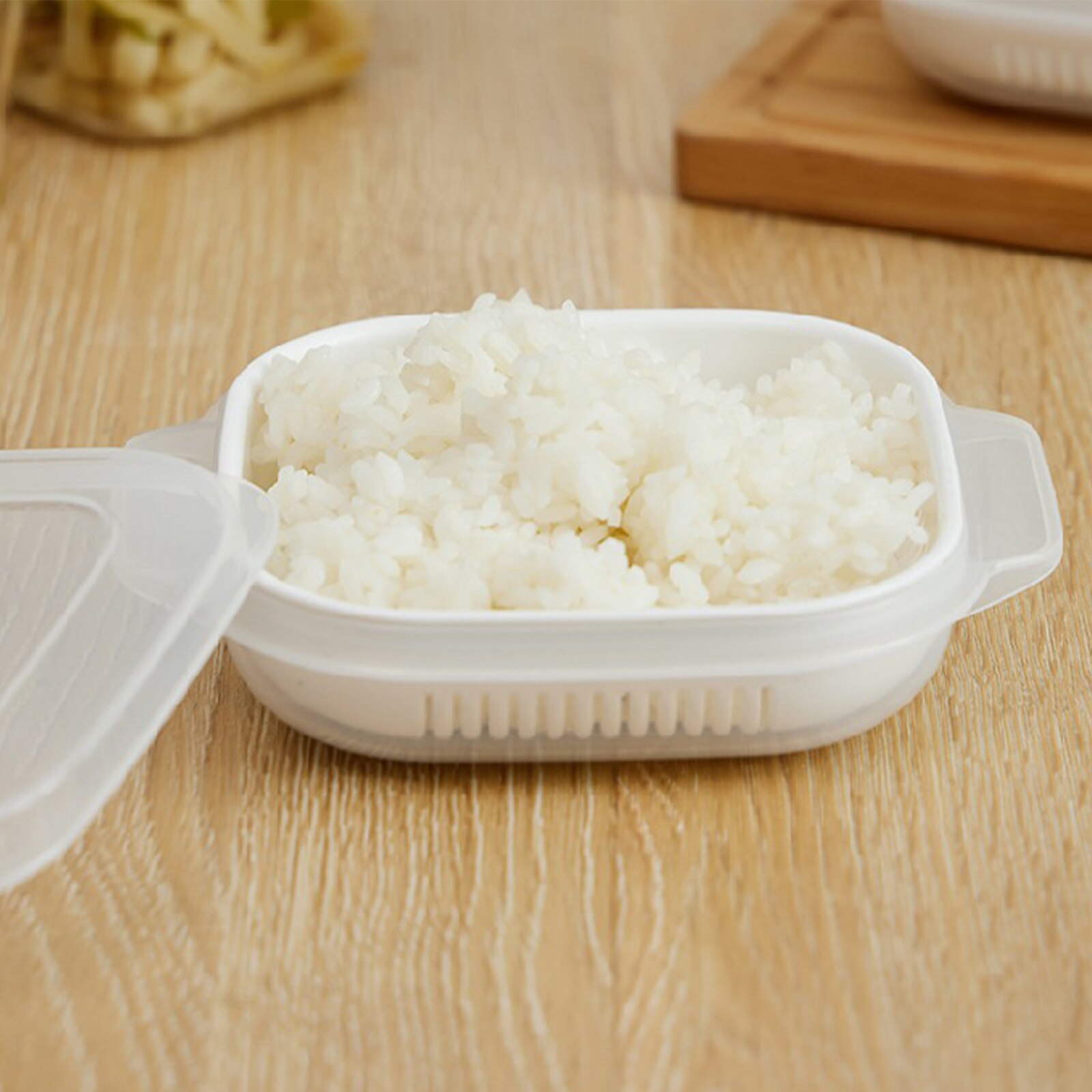 Microwave Oven Rice Cooker Multifunctional Steamer Soup Cooking Bento Lunch Box Food Grade PP Kitche Steaming Utensil