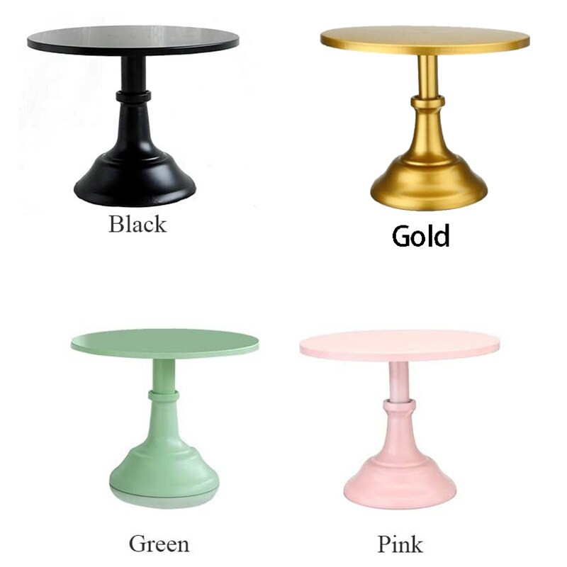 Soporte para pastel de hierro, Pedestal redondo de Metal para postres, expositor de magdalenas, utensilios de hornear para de cumpleaños y boda