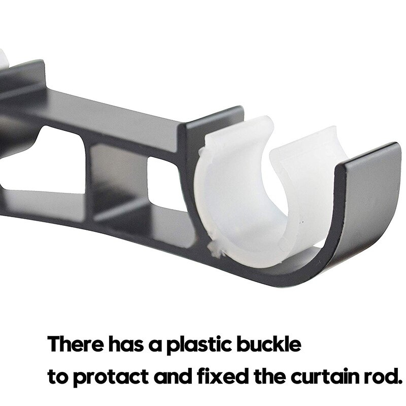 Double Curtain Rod Holders Set, Curtain Rod Brackets, Tap Right Into Window Frame Curtain Rod Hang Curtain Brackets for Window B