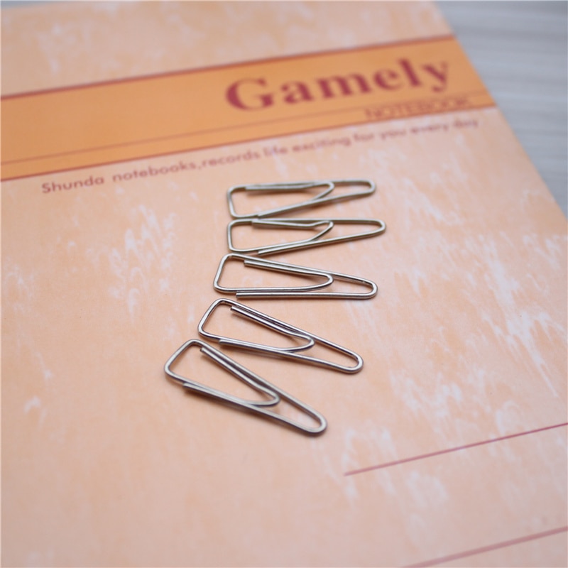 80PCS/Box offic Metal paper clip bookmark memo clip Office stationery supplies round clips