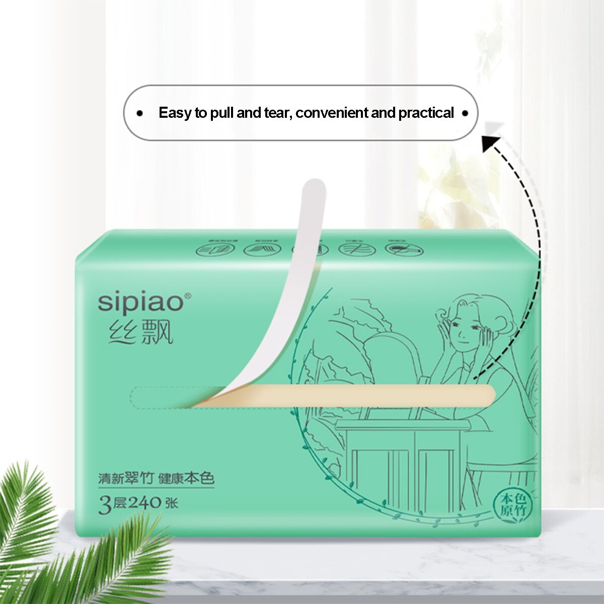 1 st ansiktsservetter rektangulär silkespapper handdukspapper pappershanddukar kökspapper, lakan silkespapper