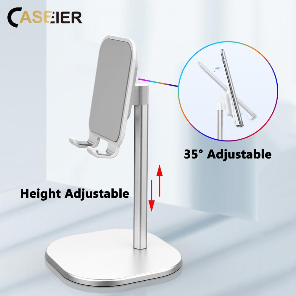 CASEIER Desk Mobile Phone Holder Stand For iPhone iPad Xiaomi Adjustable Desktop Tablet Holder Universal Table Cell Phone Stand