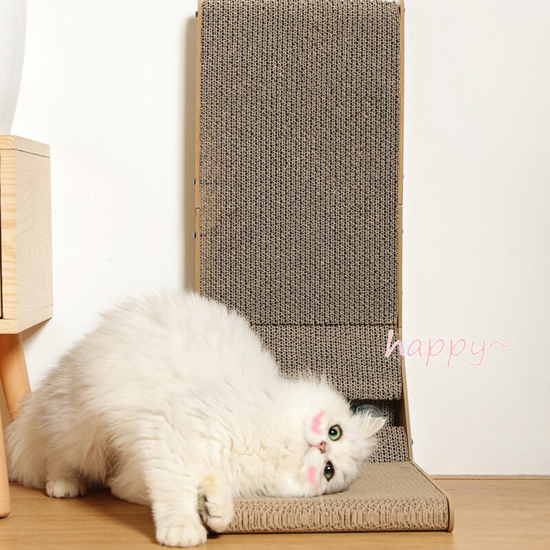 Muur Verticale Krabpalen Board L-Vormige Grote Slijtvaste Kat Scratcher Schraper Voor Katten Training Slijpen Klauw speelgoed