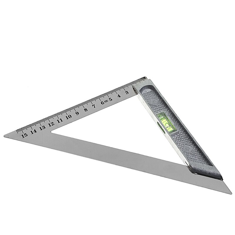 1Pc 200mm/150mm Triangle Ruler 90 Alloy Measuring Tool With Bead Horizontal Woodworking