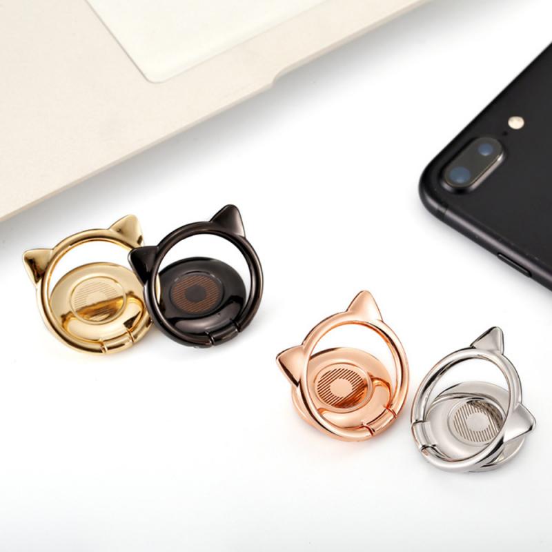 Universal 360 Grad Nette Katze Finger Ring Grip Handy Ständer Halter Halterung Unterstützung Für IPhone Xiaomi Mi10 Huawei Samsung