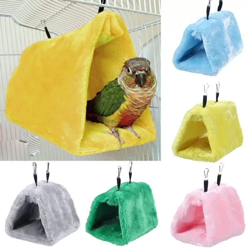 Jaula moderna para pájaros y loros, hamaca cálida, carpa, cama colgante, cueva para dormir y incubar
