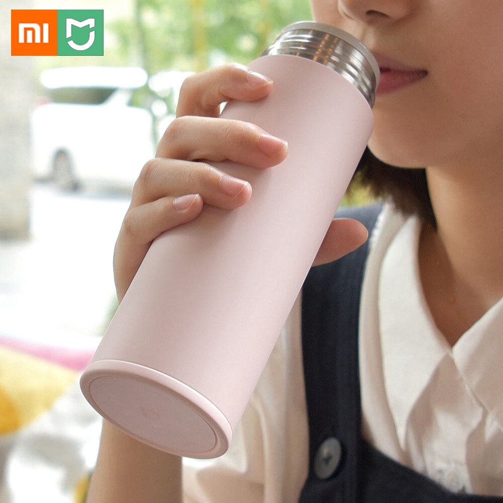 Garrafa térmica xiaomi mijia de 350ml, copo térmico com 12 horas de água fria, presente de aniversário para menino menina amigo mulher