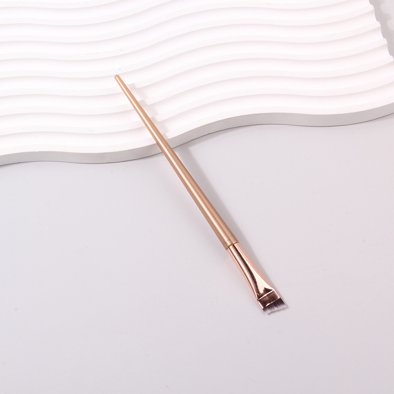 Brochas profesionales para delineador de ojos y cejas, brocha de maquillaje con hoja angular suave, delineador plano fino, herramientas de maquillaje para mujer: Azul