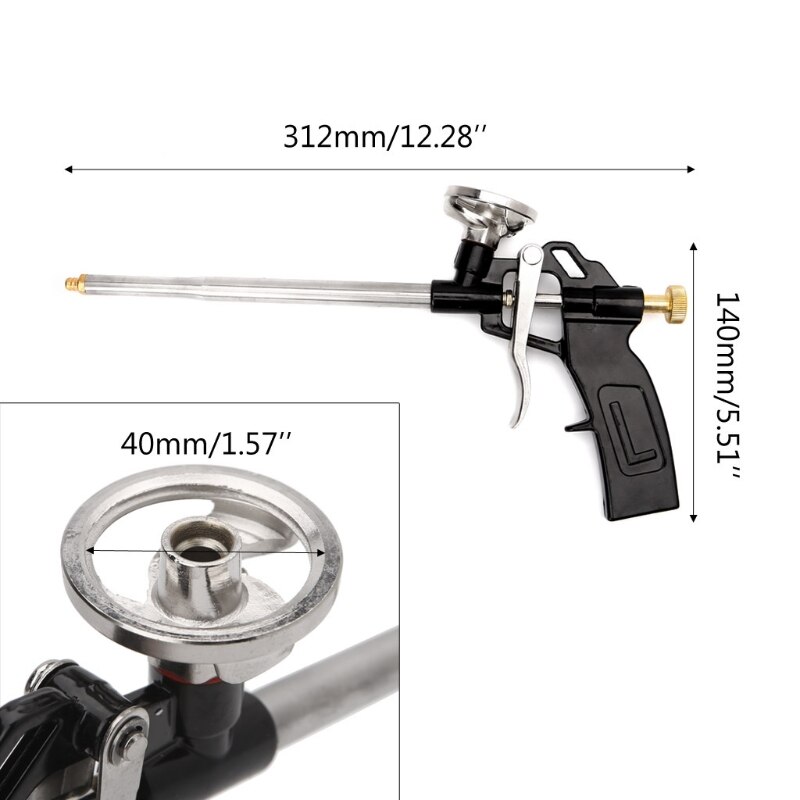 Manuel pu spray skum pistol kraftig god isolering diy applikator skum pistol