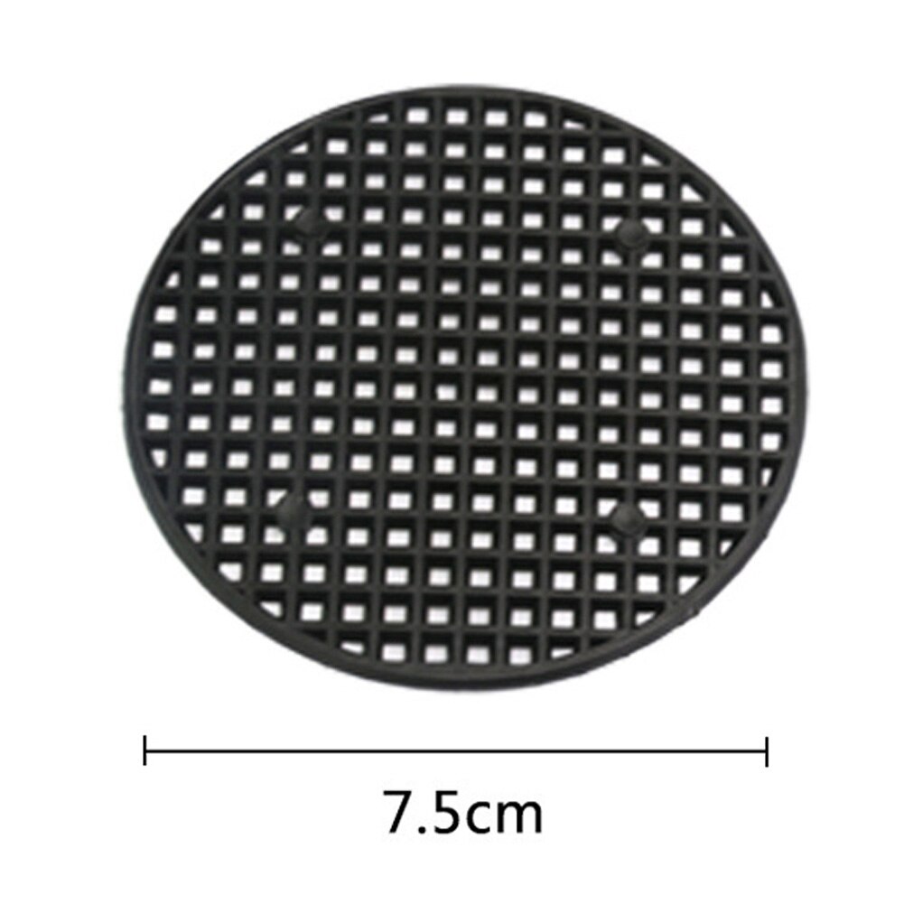 Plastic Flower Pot Bottom Hole Mesh Potted Plant Prevent Soil Loss Net Tools Black DTT88: Round 7.5cm