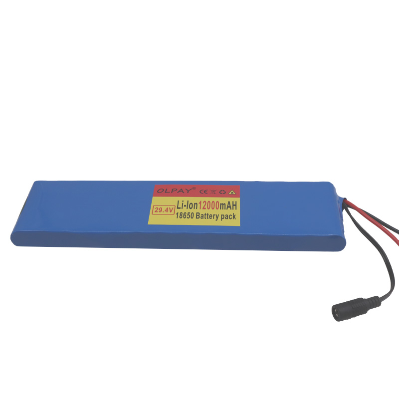Batterie Rechargeable 7S2P 18650 li-ion, 29.4v, 12000mAh, pour vélo et trottinette électrique