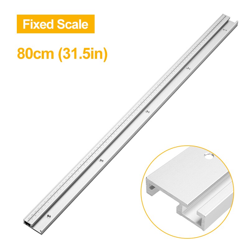 300-800mm t-track met schaal, legering t-tracks, t-sleuf, verstekrailstopper, houtbewerking, zaagtafel, werkbank, doe-het-zelfgereedschap, accessoires: Vast 800mm