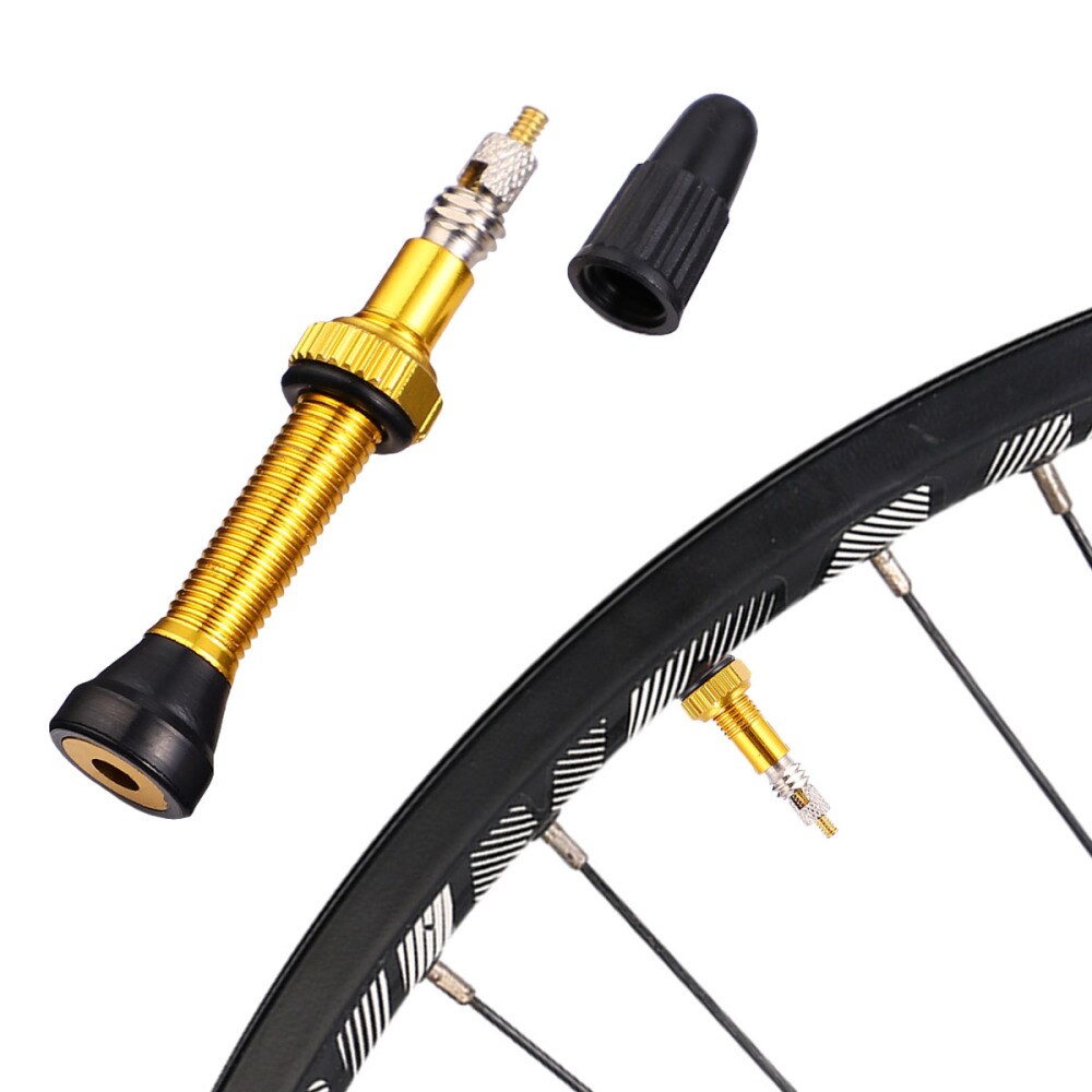 1PC Bike Vakuum Presta Ventil Berg Radfahren Aufblasen Ventil Tubeless Fahrrad Luft Ventil für Bike Verwenden (Lila 40MM)