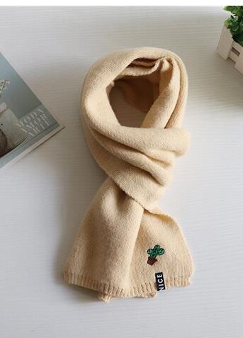 Bufanda para bebé, envoltura para el cuello de invierno, otoño, invierno, niño dulce, Princesa, niña pequeña: Beige