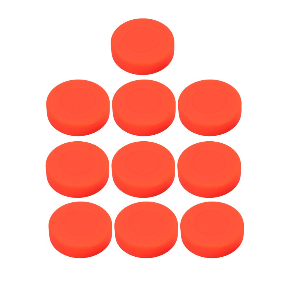 10 Stck Einstellbare Härte Gummi Eis Eishockey Pucks matt Eishockey Bälle Sport Liefert für Rolle Straße Eishockey(Orange): Ursprünglich Titel