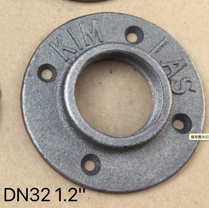 4 stuks/partij DN32 Diameter: 9 CM Iron Industriële Leidingen Flens Base