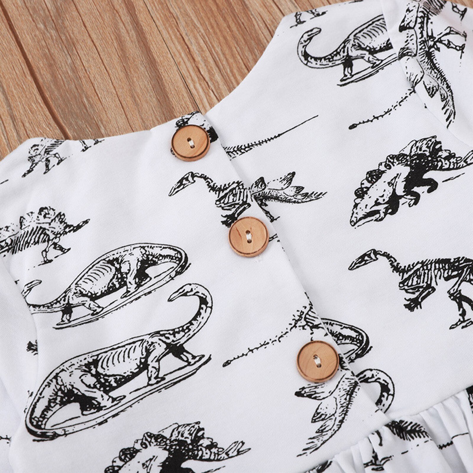 #5 Pasgeboren Baby Baby Meisjes Kleding Lange Mouwen Dinosaurus Print Prinses Jurk Outfits Peuter Jurken Voor Baby Meisjes
