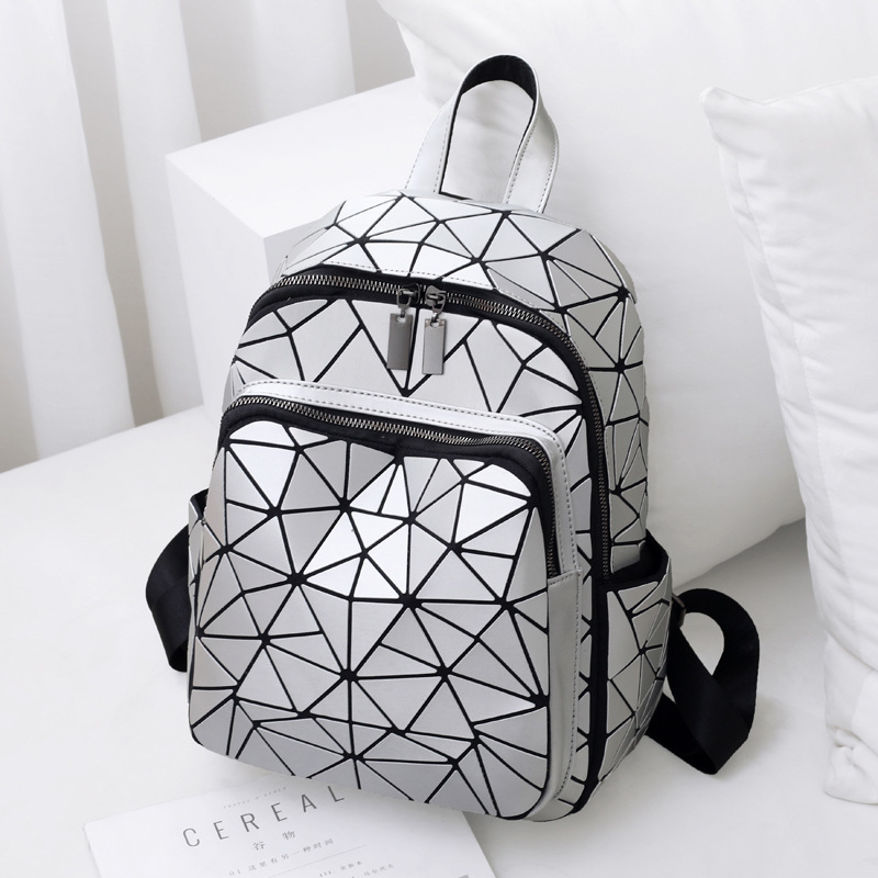 le dernier diamant treillis femmes sac à dos sac à main Kawaii gris lumineux voyage sac à dos filles garçons sacs d'école JC10171