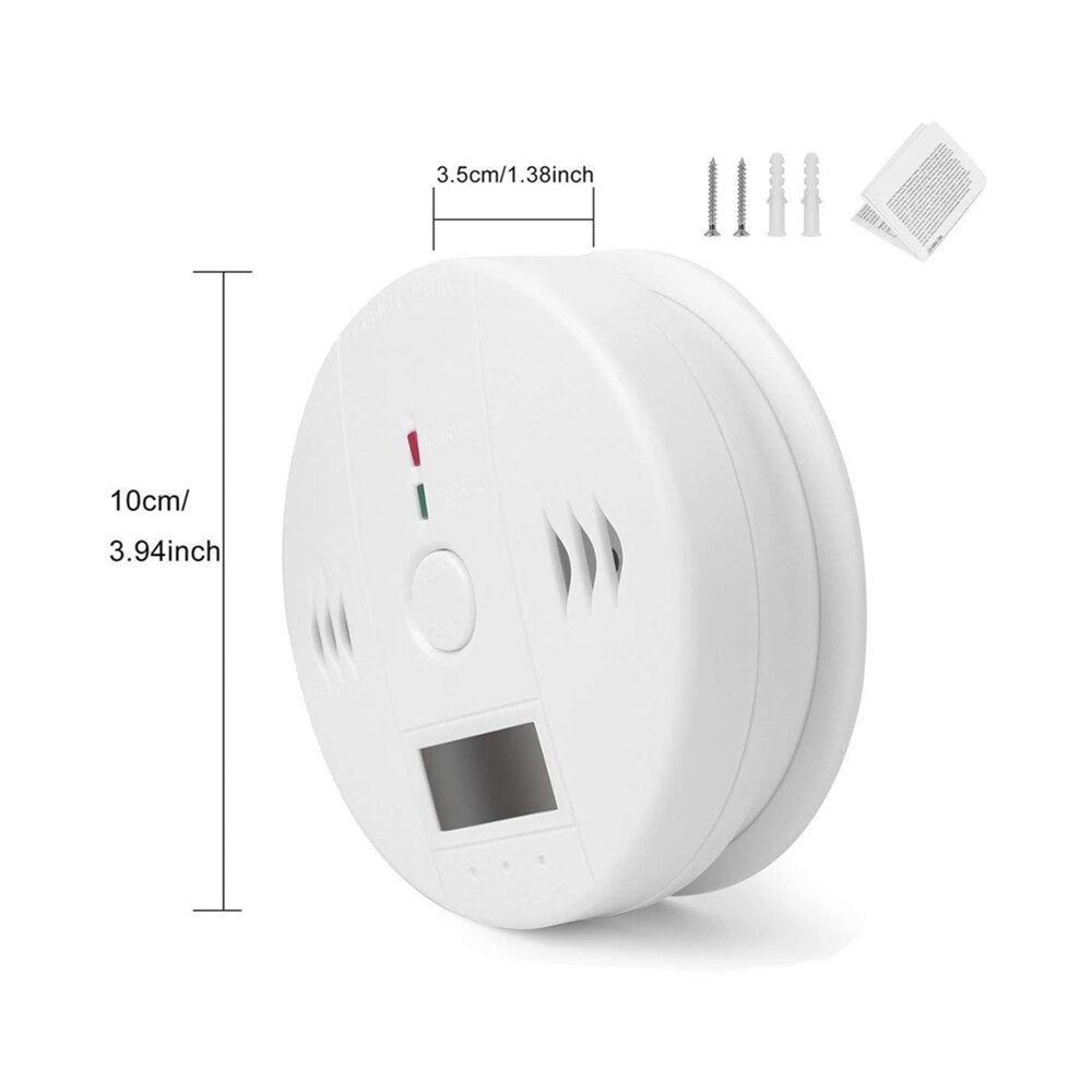 ! Lcd Co Sensor Alleen Werken Ingebouwde Sirene Geluid Onafhankelijke Koolmonoxide Vergiftiging Waarschuwing Alarm Detector