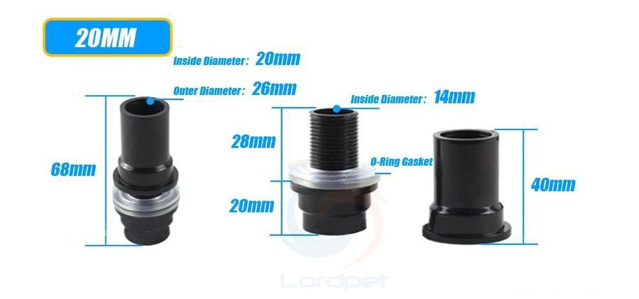 Aquarium Teich Fallrohr Biegen Schott Montage Anschluss Runde PVC Industrieller viel