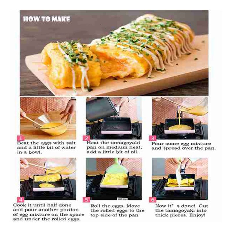 Japanse Stijl Koekenpan Taoyaki Non-stick Pan Maifan Stenen Pot Vierkante Koekenpan Pan