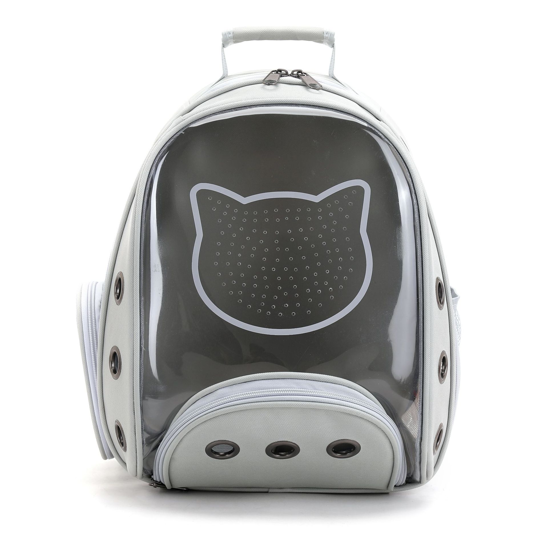 Mochila con ventana para transportar mascotas, bolsa de viaje portátil y transpirable para exteriores, cápsula espacial transparente para gatos y perros