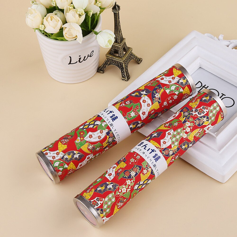 1Pc Japanese Style Kaleidoscope With Metal Cover Special Paper (Random Color)