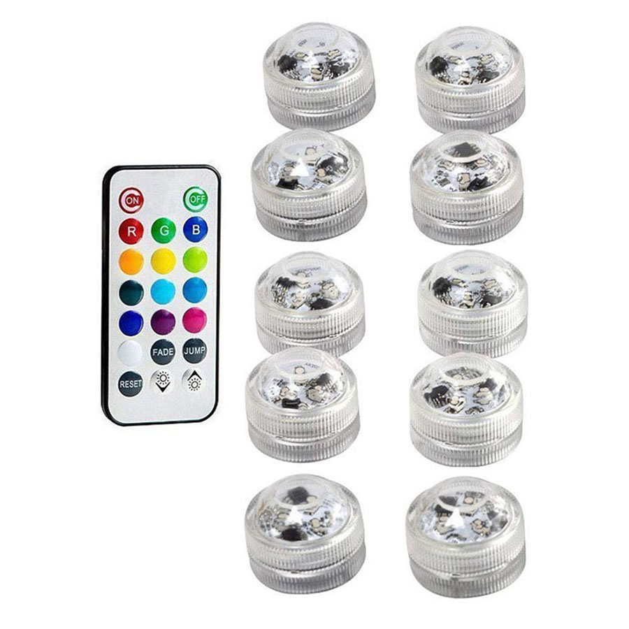 Battery Operated Multi Color Submersible LED Underwater Light for Fish Tank Pond Swimming Pool Wedding Party IP68 Waterproof