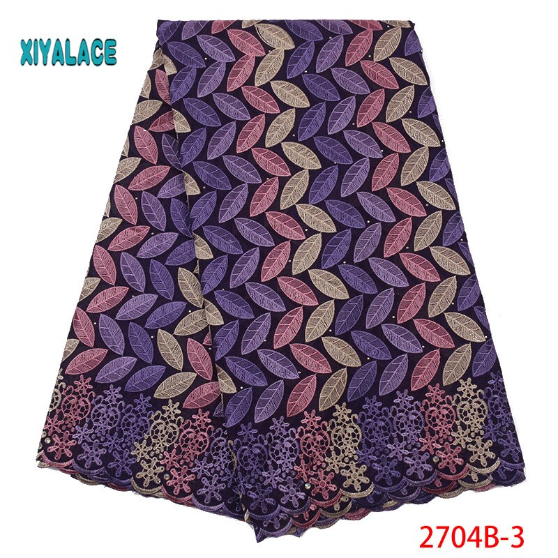 suisse Voile dentelle en suisse jolie 100% coton suisse Voile lacets pour africain couture dentelle YA2704B-2