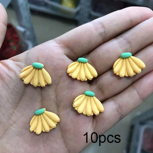 Happy Monkey 10pcs Fruit Slime Addition Resin Orange Avocado Charms DIY Kit Decor Filler for Clear Crunchy Slime Clay Toy: 10pcs D