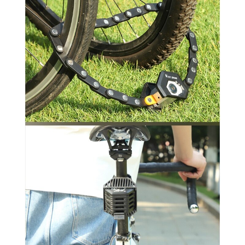 WEST BIKING Bicycle Chain Lock Foldable Bike Lock with 3 Keys Hamburg-Lock Alloy Strong Secure Bicycle Folding Lock