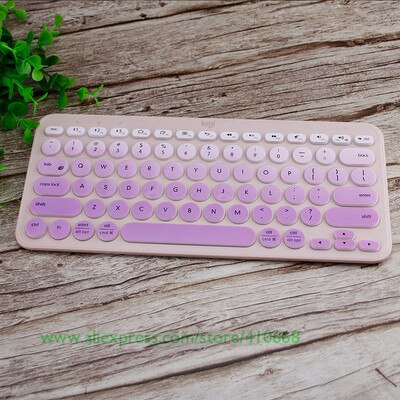 Weiche Silikon Tastatur Abdeckung Schutz Film Für logitech K380 K 380 Bluetooth tastatur multi-gerät mechanische Haut Schutz: allmählich Violett