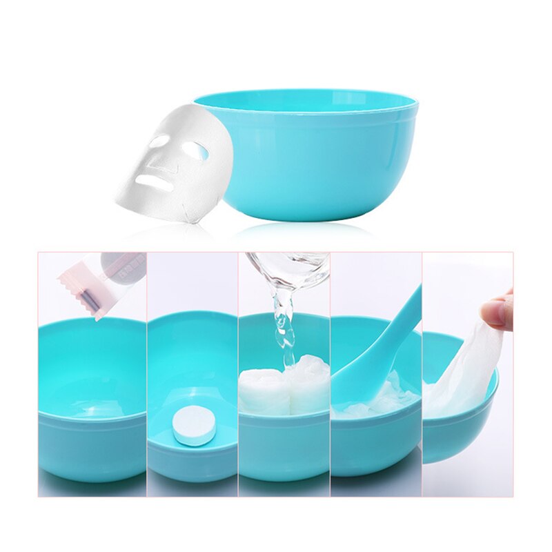 1 set doe-het-zelf masker make-up zachte mengkom stokje zachte plastic lepel stokje make-up gereedschapsset willekeurige kleur maquiagem