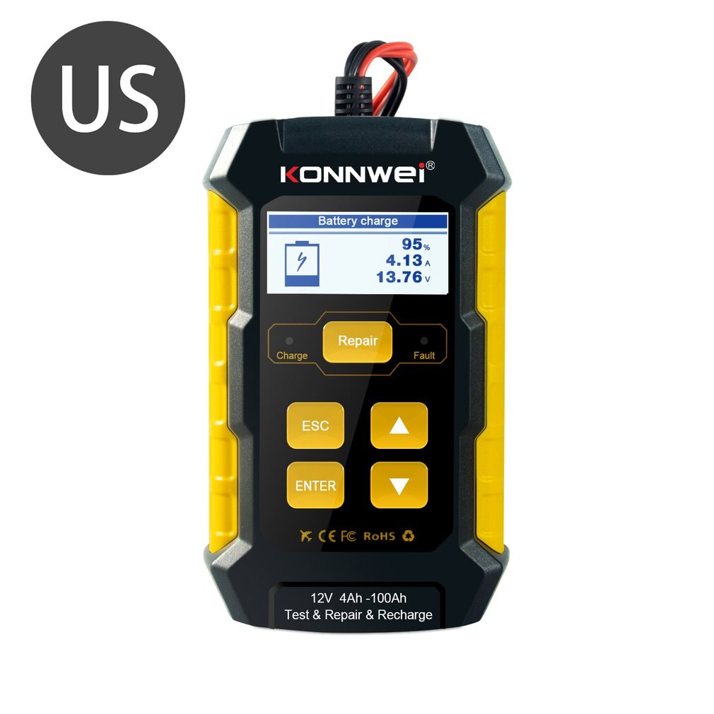 KW510 Batterij Tester Auto Batterij Hersteller Accessoires Lage Frequentie Constante Stroom Tester: U.S. regulations