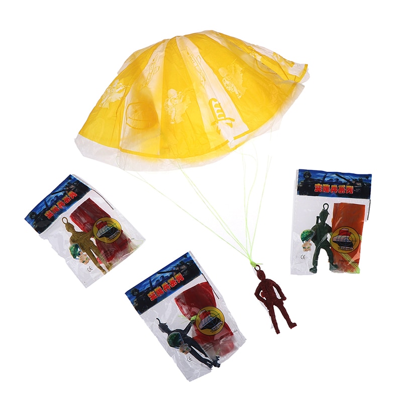 Grappige Plastic Uitwerpen Parachute Speelgoed Outdoor Soldaat Hand Gooien Parachute Speelgoed Voor Kinderen Jongens Meisjes Christmas